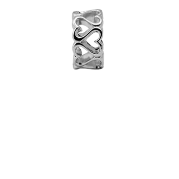 Christina Collect multi heart silver tubes/ring 